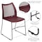 Flash Furniture Burgundy Plastic Stack Chair RUT-498A-BY-GG - alternate 7